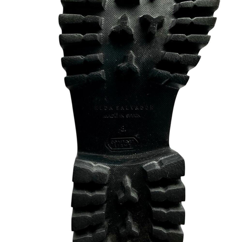 Freda Salvador Brooke Rain Boot Lug Sole Black Leather Chelsea 8 - Picture 8 of 10